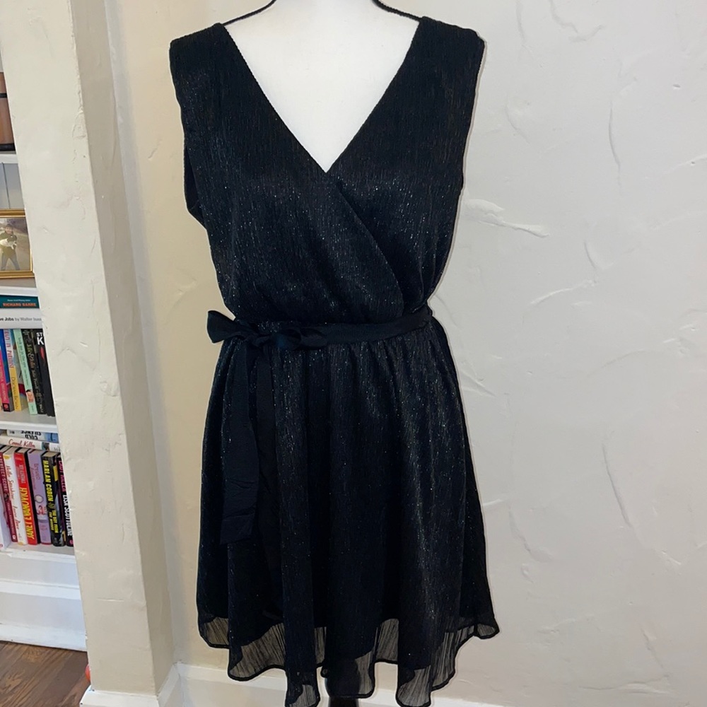 Banana Republic black metallic cocktail dress SZ 8